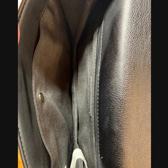 Zara Black and Gold Envelope Clutch Leather - Picture 7 of 10